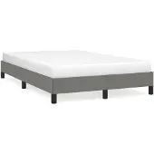 vidaXL Bedframe zonder matras 120x190 cm stof donkergrijs