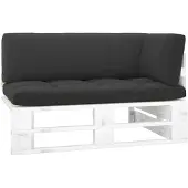 DKD Home Decor Tuinhoekbank pallet geïmpregneerd grenenhout wit