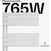 Blumfeldt Badheizkörper - 765 W Wandmontage Handtuchheizkörper Met Zij aansluiting, Modern Staal-Design, Handdoekhouder Voor Badkamers & Woonruimtes, 60x160 cm, Wit