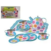 Simply For Kids Tinnen Theeservies Confetti met Koffertje