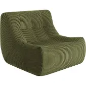 Popsofa Fauteuil Rave Ribstof Groen