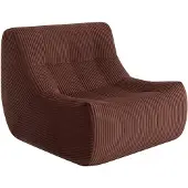 Popsofa Fauteuil Rave Ribstof Koper