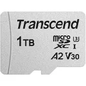 Transcend TS1TUSD300S-A microSD-kaart Retail 1 TB UHS-I, Class 10, v30 Video Speed Class, A1 Application Performance Class, A2 Application Performance Class