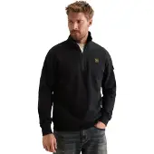 PME Legend Sweatshirt 'Sweatshirt with half-zip and badge' donkerblauw