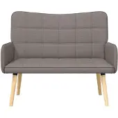 vidaXL 2-Zits Sofa Taupe 115 x 61 x 87 cm Stof