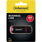 Intenso Business Line USB-stick 64 GB Zwart, Rood 3511490 USB-A 2.0
