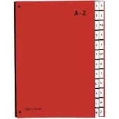 Pagna sorteermap Color A-Z, ook voor oversized maten, polypropeen, rood