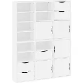 vidaXL Bijzetkasten 6 st ODDA 40x24x79 cm massief grenenhout wit wit