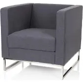 Hjh OFFICE BARBADOS | 1-Zits - Lounge stoel Donkergrijs