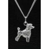 MOOYE ® - Collectie Zilveren Dwergpoedel caniche nain ketting hanger - groot