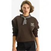 Bianco Crewneck sweatshirt met printaccessoire