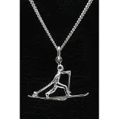 MOOYE ® - Collectie Zilveren Langlaufer ketting hanger