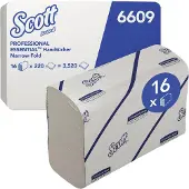 SCOTT Essential Papieren handdoeken V-vouw Wit 2-laags 6609 16 Stuks à 220 Vellen