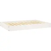 vidaXL Hondenmand 91,5x64x9 cm massief grenenhout wit