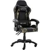 vidaXL Racestoel kunstleer zwart en camouflage