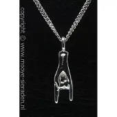 MOOYE ® - Collectie Zilveren Duivelshand middel ketting hanger
