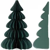 Springos Kerstbal | Papier | 18 Cm | 3D | Donkergroen