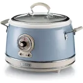 Ariete 2904/05 - Vintage Slowcooker - XL Rijstkoker - 3.5 Liter inhoud - 700 Watt - warmhoudfunctie - Blauw