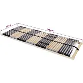 vidaXL Lamelbodem Bruin 70 x 190 cm Massief beukenhout