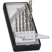 Bosch 2607010526 Carbide Beton-spiraalboren set 5-delig 5 mm, 5.5 mm, 6 mm, 7 mm, 8 mm Cilinderschacht 1 set(s)
