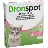Dronspot 60 mg/15 mg Spot-On Oplossing voor Middelgrote Katten | 2 pipetten