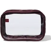 HEMA Toilettas 12x18cm transparant bordeaux