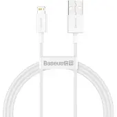 Baseus CALYS-A02 USB-kabel voor smartphones, wit, 1 meter, USB-A naar Lightning