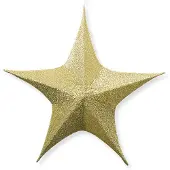 Décoris Kerstster | | Ø 80 cm (5-punts, Binnen, Goud)