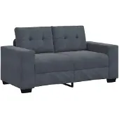 vidaXL Loveseat bank 160x77x82 cm fluweel donkergrijs