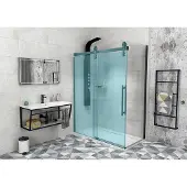 Gelco Volcano Black Zijpaneel 90cm, helder glas