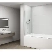 Polysan Rota Draaibaar badwand 65cm, helder glas