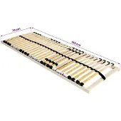 vidaXL Lamelbodem Bruin 70 x 190 cm Massief beukenhout