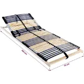 vidaXL Lamelbodem Bruin 70 x 190 cm Massief beukenhout