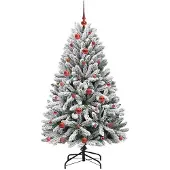 vidaXL Kunstkerstboom 150 cm 150 LED's Warmwit PVC en Staal