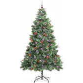 vidaXL Kunstkerstboom 300 LED's Warmwit PVC en Metalen Groen