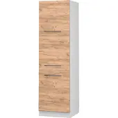 Vicco Hoge kast Fame-Line, Goudkleurig Eiken/Wit, 60 cm