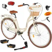 DaviBikes Lila – Stadsfiets – 26 inch – 1 versnelling – Terugtraprem/V-brake – Lage instap – 155-180 cm – Bruin