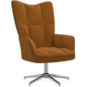 vidaXL Relaxstoel fluweel bruin