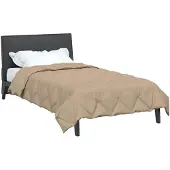 vidaXL Volledig Jaar Dekbed 140 x 200 cm 300 gsm Taupe
