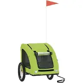 vidaXL Hondenfietstrailer oxford stof en ijzer groen