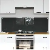 vidaXL Keukenachterwand 2 st Donkergrijs 80 x 50 cm gehard glas