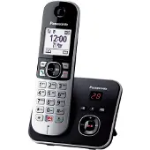 Panasonic KX-TG6861, DECT-telefoon, draadloos handset, handsfree functie, 200 contacten, nummerherkenning, zwart, grijs