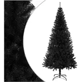 vidaXL Kunstkerstboom met standaard 210 cm PVC zwart