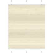 vidaXL Plissé rolgordijn 110x150cm stofbreedte 109,4cm polyester crème
