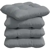 vidaXL - Zitkussens - 4 - st - Stof - Wolkgrijs - 45 - x - 45 - x - 12 - cm