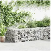 vidaXL Schanskorfmuur met deksels 900x50x50 cm gegalvaniseerd staal