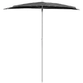 vidaXL Parasol half met paal 180x90 cm antracietkleurig