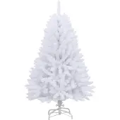 vidaXL Kunstkerstboom met scharnieren en standaard 150 cm wit