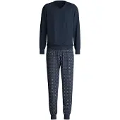 Calida Pyjama lang marine / saffier / lichtblauw