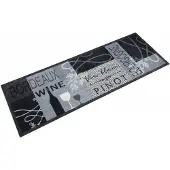 vidaXL Keukenmat wasbaar wijnprint 60x180 cm fluweel grijs